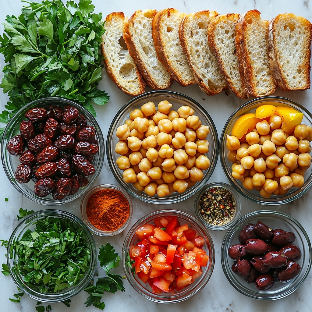 A clean, bright white surface with all main ingredients styled neatly in a visually appealing flat lay arrangement: raw chicken breast cut into strips laid on a small rustic white plate, a small glass bowl with golden olive oil, scattered piles of paprika and garlic powder with a small wooden spoon, salt and pepper in tiny white ceramic dishes; four whole wheat pitas stacked slightly offset showing their warm brown tones and rustic textures; a heap of shredded pale green and white cabbage fanned out on a wooden cutting board; a clear glass bowl with creamy white Greek yogurt mixed with buttermilk, a sprig of fresh bright green dill and chopped parsley next to it on a small wooden dish; a small glass bowl with vibrant yellow lemon juice; fresh herbs loosely scattered for a natural touch; soft natural lighting casting gentle shadows to emphasize textures and freshness, crisp focus highlighting details and colors, overhead shot, top down view, flat lay photography, professional food styling --ar 1:1 --q 2 --s 750 --v 6.1