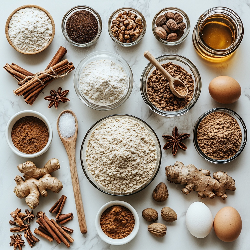 Rolled oats in a small rustic bowl, creamy Greek yogurt spooned next to it with a smooth texture, softened cream cheese on a white ceramic plate, a scoop of vanilla protein powder in a wooden measuring spoon with a fine powdery look, chia seeds scattered artfully on the clean surface and in a tiny glass jar, a small glass of almond milk with a light creamy color, fresh bright red chopped strawberries arranged in a cluster beside whole strawberries with green leaves, a small dish of golden honey with a glossy sheen, a vanilla bean pod or small bottle representing vanilla extract, and a pinch of salt sprinkled subtly on a dark slate background. The ingredients are spaced evenly on a clean white surface with natural lighting highlighting the contrasting colors and textures—soft creaminess, crunchy seeds, powdery protein, and juicy fruit—styled with minimal props like a linen napkin and wooden spoons for warmth and visual interest, small shadows adding depth. overhead shot, top down view, flat lay photography, professional food styling --ar 1:1 --q 2 --s 750 --v 6.1