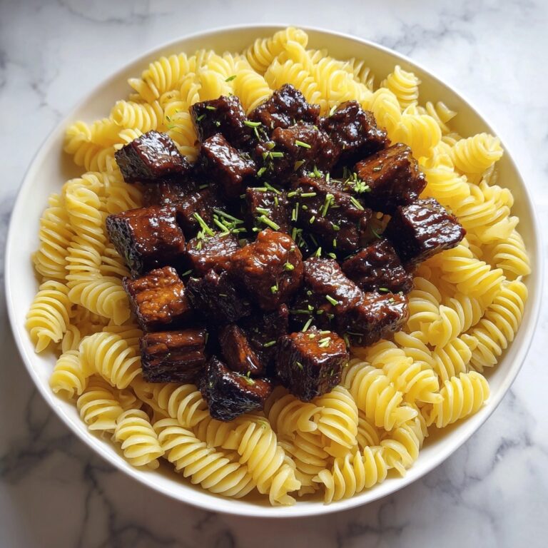 Easy Crockpot Beef Tips & Noodles Recipe