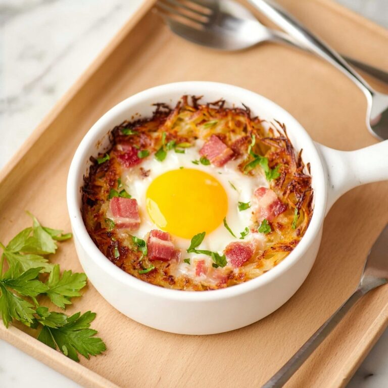 Hash Brown Breakfast Bowls with Baked Eggs and Bacon Recipe