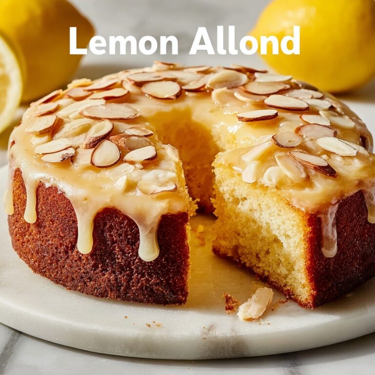 Lemon Almond Cake with Lemon Glaze and Toasted Almond Topping Recipe