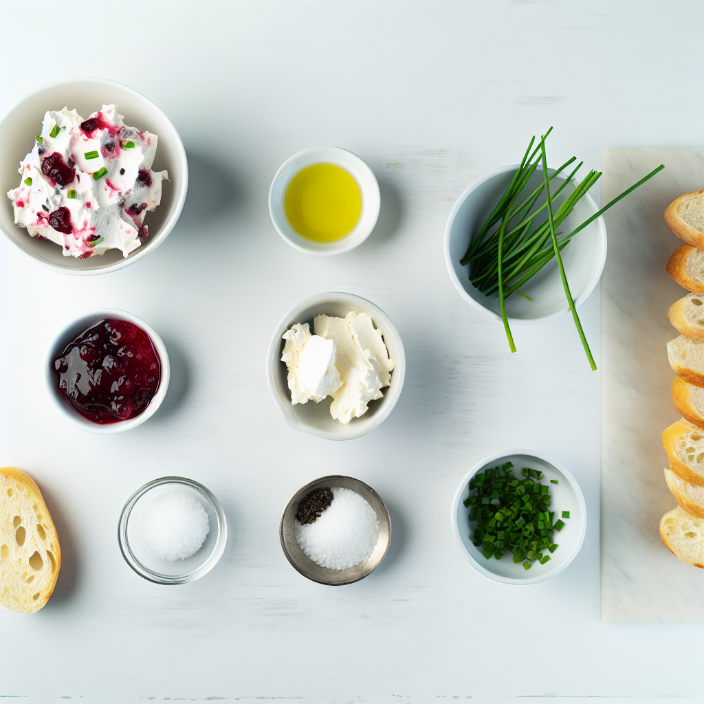 Festive Cranberry Pepper Jelly Cream Cheese Bruschetta Recipe - Recipe Image