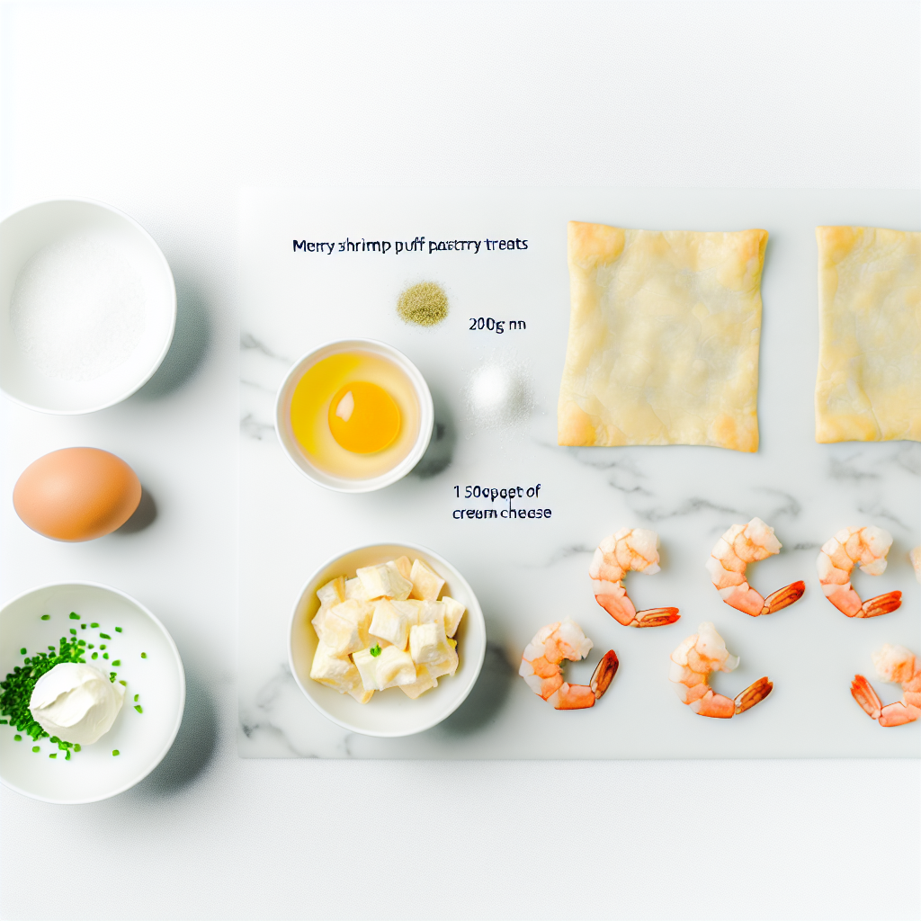 Merry Shrimp Puff Pastry Treats Christmas Appetizer Recipe - Recipe Image