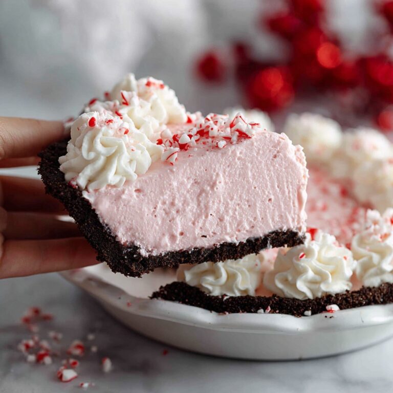 No Bake Christmas Peppermint Pie Recipe