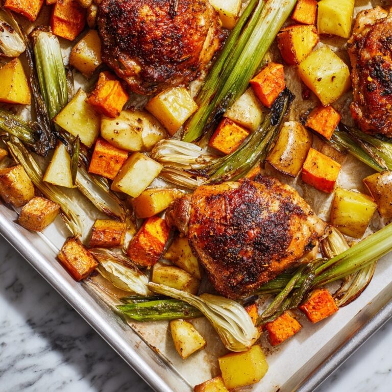 Crispy Roasted Chicken Thighs With Veggies (Bone-In) Recipe