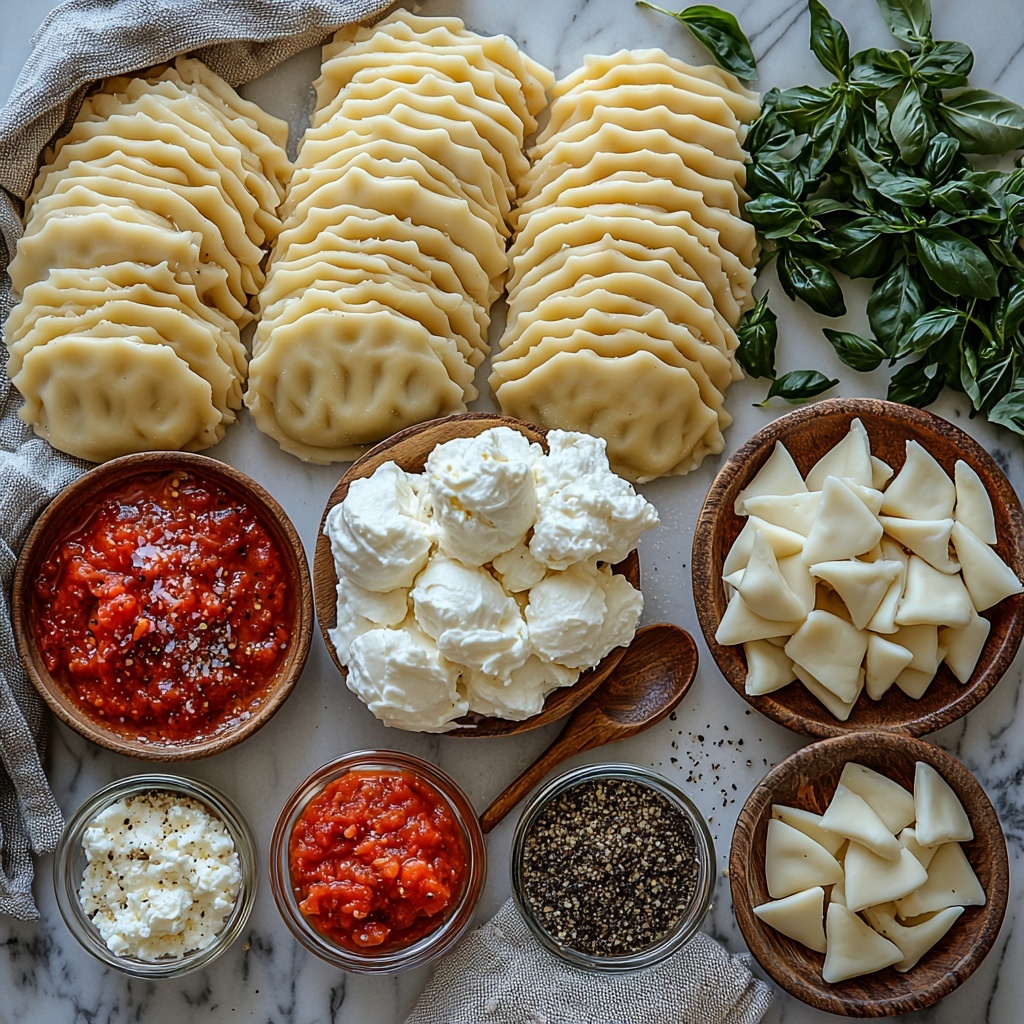 Cream cheese softened to room temperature in a small glass bowl, smooth and creamy texture visible; a heap of fine powdered sugar dusted gently beside it on a clean white surface; a small glass ramekin with translucent golden vanilla extract; fresh whole raspberries and some lightly crushed raspberries scattered artfully, their vibrant red color vivid against the neutral background; a neat pile of glossy white chocolate chips, their smooth, shiny surfaces catching soft light; a small bowl with golden crushed graham crackers showing crumbly texture; optional garnishes including delicate crushed freeze-dried raspberries with deep magenta hues, light toasted coconut flakes with a subtle golden edge, sparkling edible glitter catching the light, and a small cluster of chopped nuts with warm brown tones—arranged with balanced spacing and harmony, styled with soft natural lighting to enhance textures and colors, slight shadows adding depth, all elements on a clean white backdrop to emphasize freshness and vibrancy, overhead shot, top down view, flat lay photography, professional food styling --ar 1:1 --q 2 --s 750 --v 6.1