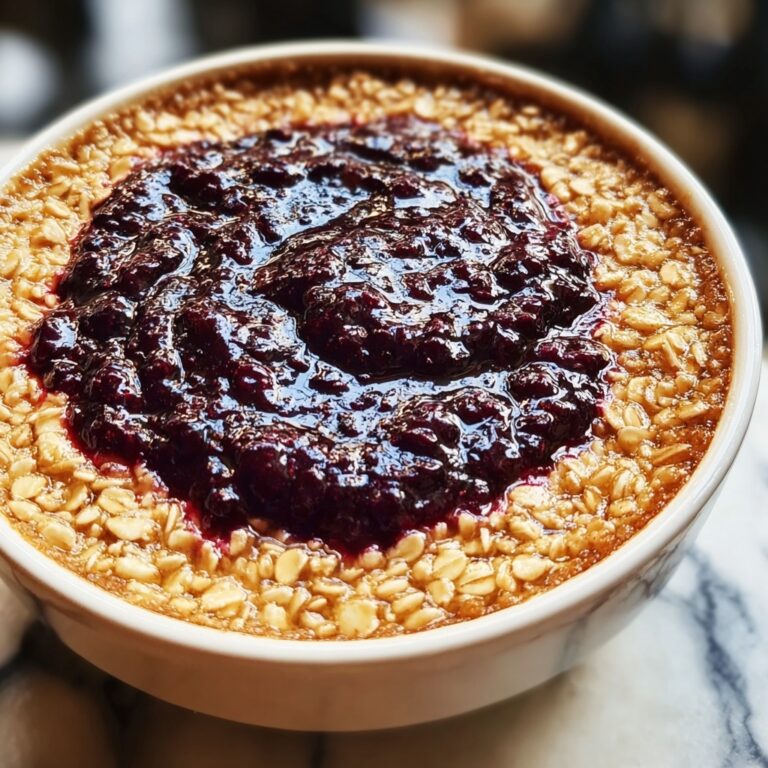 Blueberry Jam Protein Baked Oats for a Guilt-Free Breakfast Recipe
