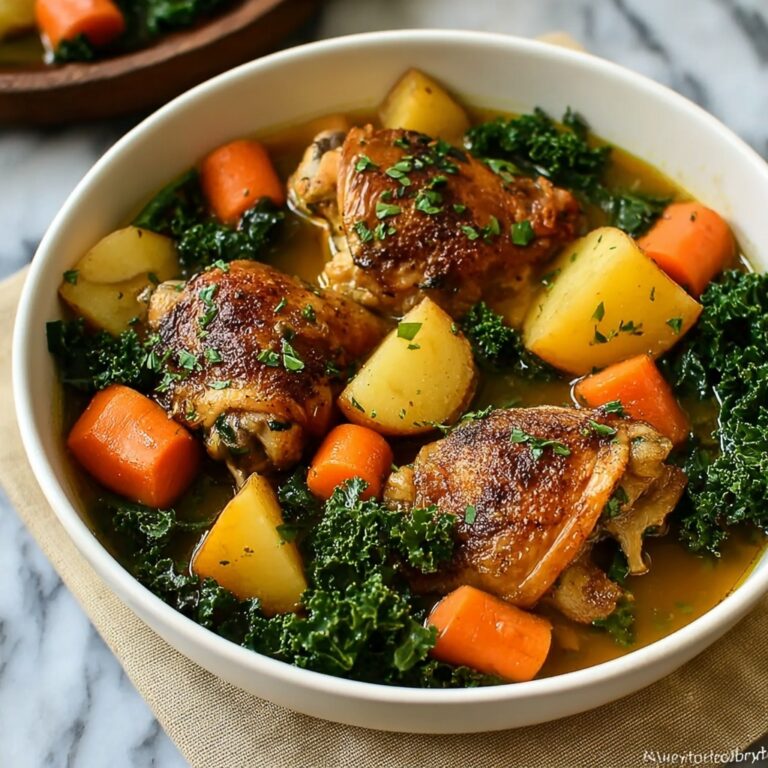 One-Pot Chicken and Kale Stew with Root Vegetables Recipe