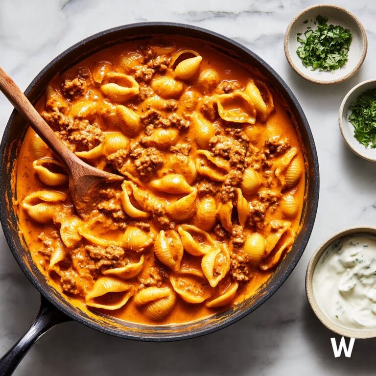 Creamy Beef and Shells Recipe