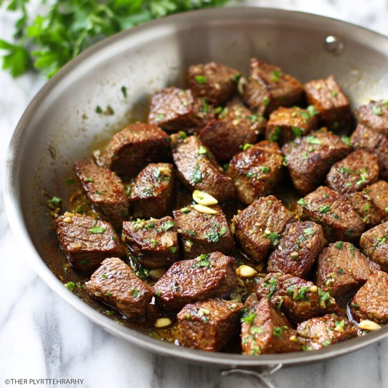 Sautéed Steak Bites in White Wine Garlic Butter Sauce Recipe