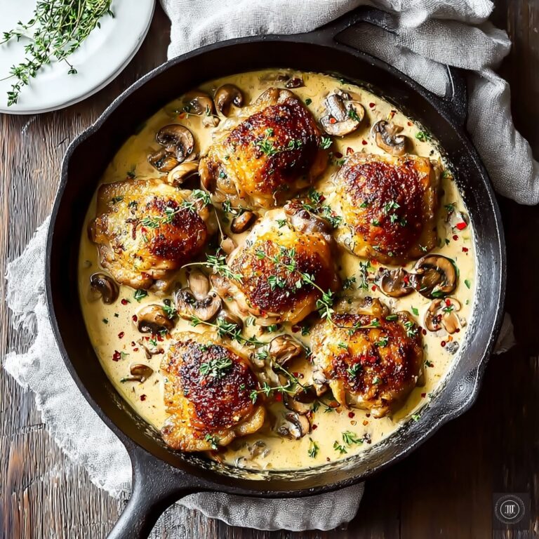 Creamy Skillet Chicken Thighs Recipe