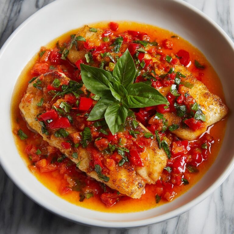 Quick Tilapia in Roasted Pepper Sauce Recipe