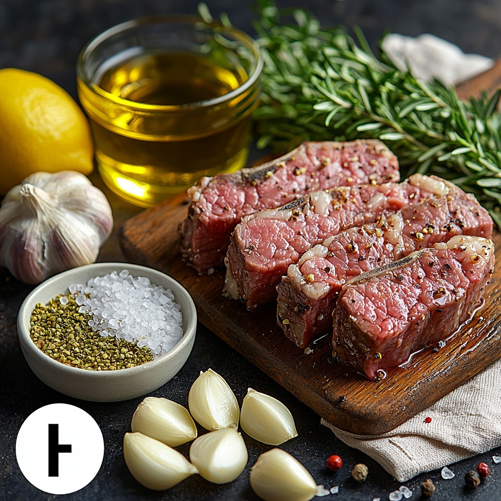 Grated zucchini in a small rustic bowl showing vibrant green shredded texture with moisture strands, a neat pile of all-purpose flour in a white ceramic bowl with a soft powdery look, small glass bowls containing baking powder, baking soda, and salt with fine white powders, a clear glass bowl of granulated sugar sparkling under light, two fresh large brown eggs with smooth shells resting on a wooden surface, a small clear measuring cup filled with golden vegetable oil catching light reflections, a whole bright yellow lemon sliced showing juicy segments and zest strips, a small glass bowl of fresh lemon juice with a pale yellow tint, a small clear bottle of vanilla extract with dark amber liquid inside, powdered sugar in a small white ramekin with fluffy fine texture, a small bowl of glaze mixture with glossy, creamy lemon glaze, all ingredients carefully arranged on a clean, lightly textured white marble surface with natural daylight, soft shadows for depth, minimalistic styling with fresh lemon leaves and a folded linen napkin for contrast, slight rustic elements like a wooden spoon and ceramic bowls to add warmth, overhead shot, top down view, flat lay photography, professional food styling --ar 1:1 --q 2 --s 750 --v 6.1