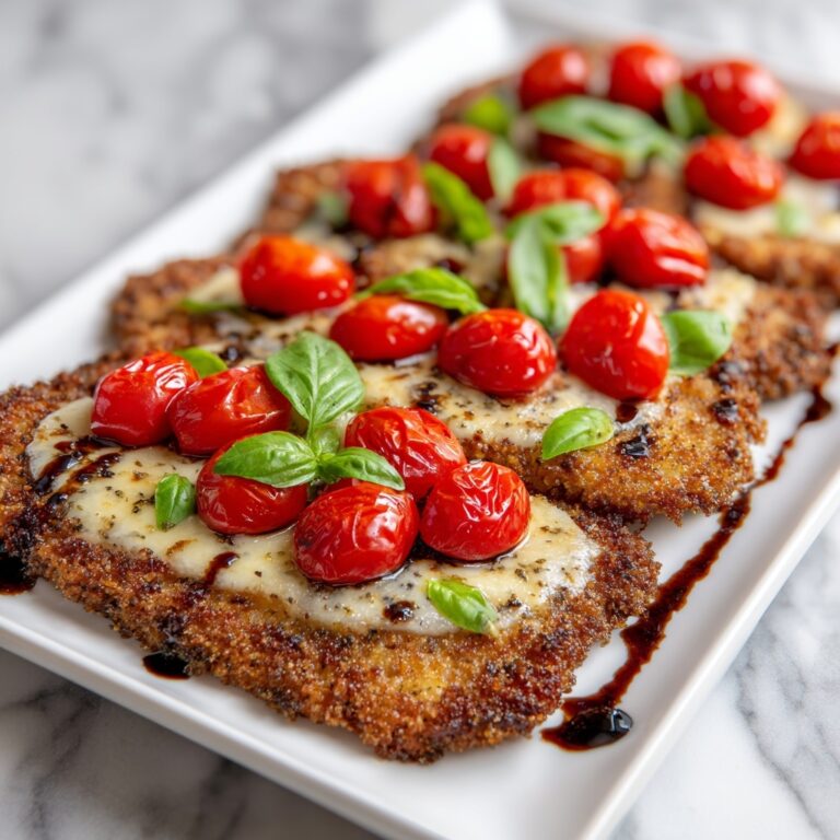 Crispy Italian Basil Chicken Cutlets with Roasted Tomato & Burrata Recipe