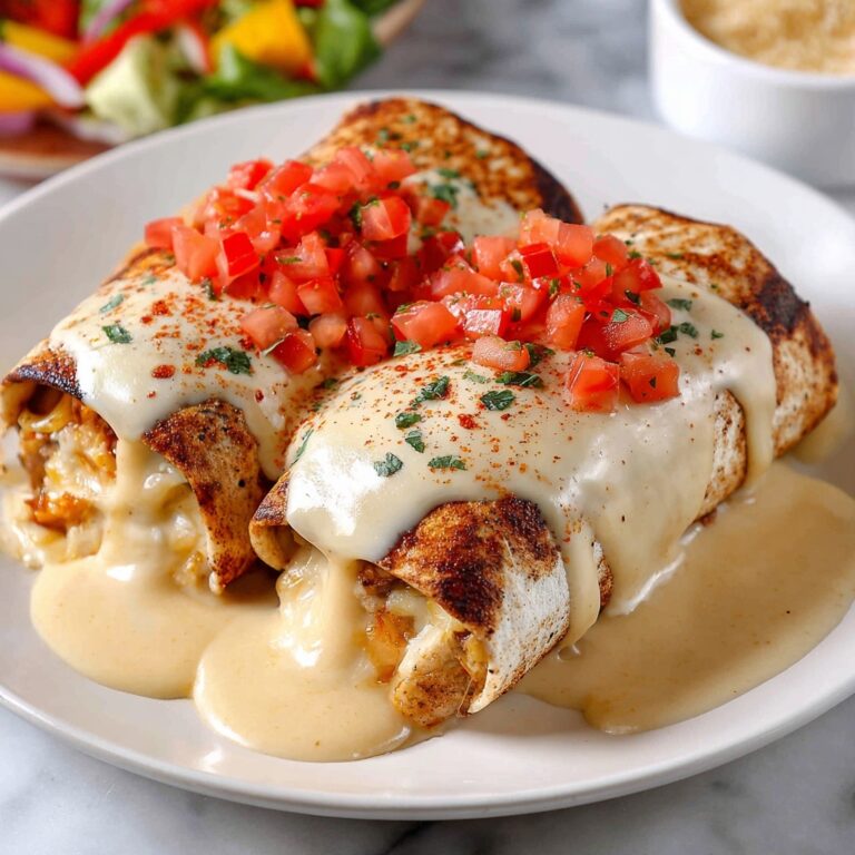 Cheesy Chicken Enchiladas with Creamy Sauce Recipe