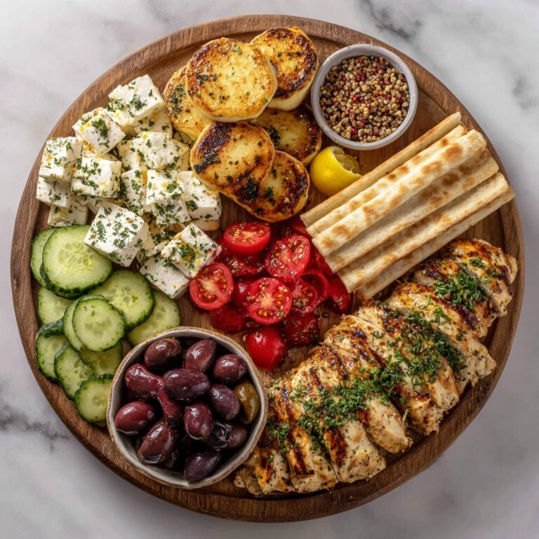 Greek Chicken & Olive Mezze Board – Easy Mediterranean Party Platter Recipe