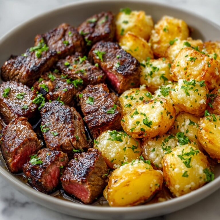 Garlic Butter Steak Bites and Potatoes Recipe
