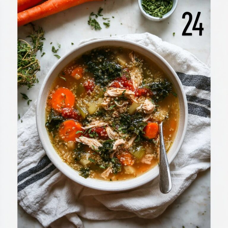 Nourishing Chicken Quinoa Soup with Vegetables Recipe