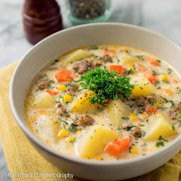 Classic Ground Beef and Potato Soup Recipe
