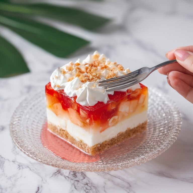 Tropical No-Bake Strawberry Split Cake Recipe