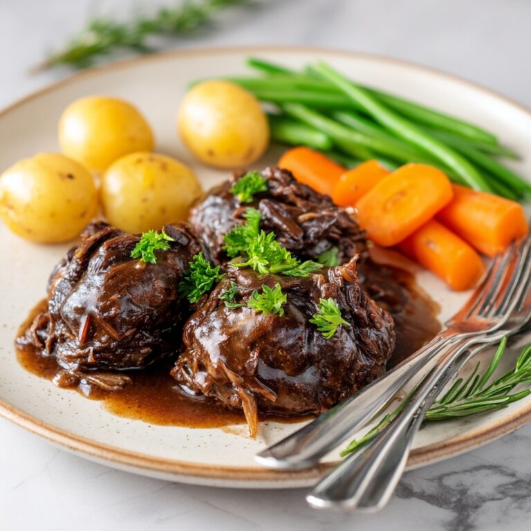 Braised Chuck Roast with Vegetables and Red Wine Recipe