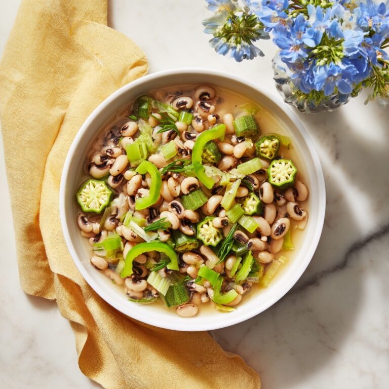 Tender Black Eyed Peas and Okra Recipe