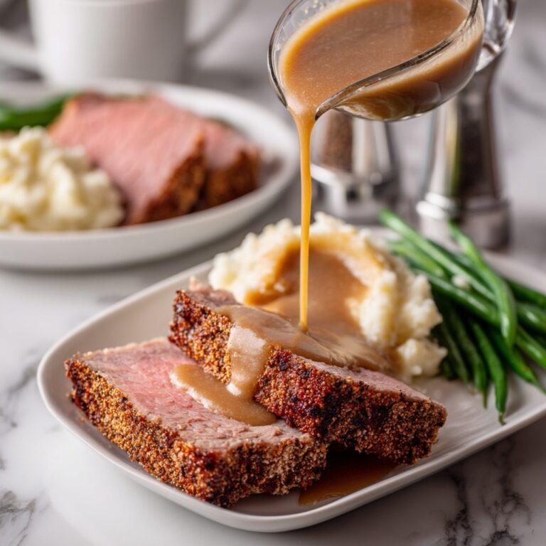 Tender Eye of Round Roast Beef with Gravy Recipe