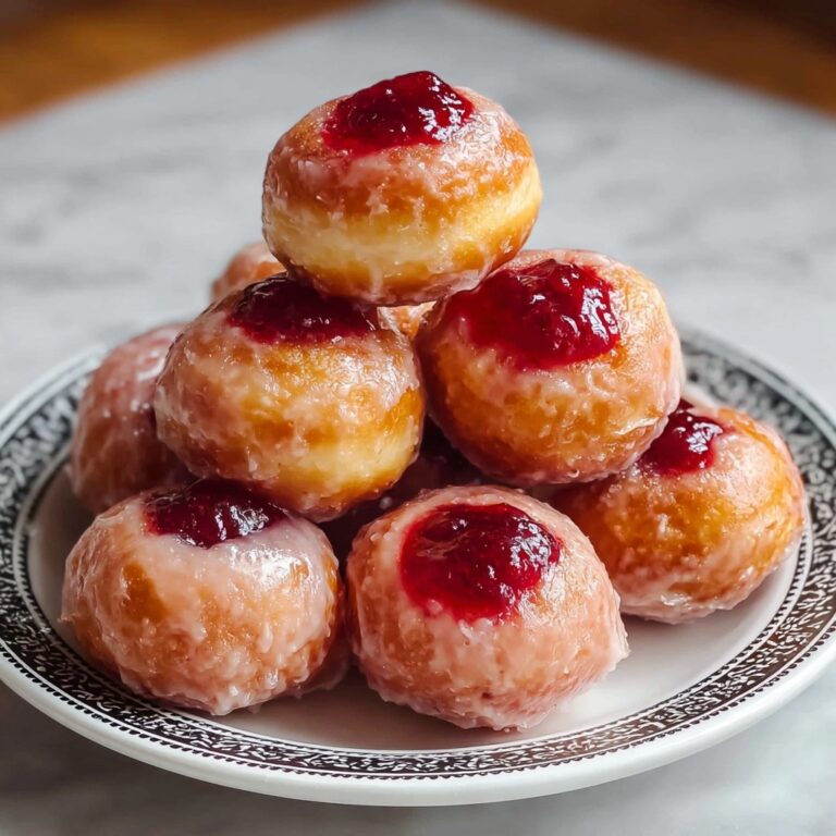 Cherry Glazed Doughnut Holes Recipe