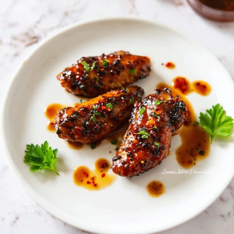 Hot Honey Mustard Chicken Wings in Air Fryer Recipe