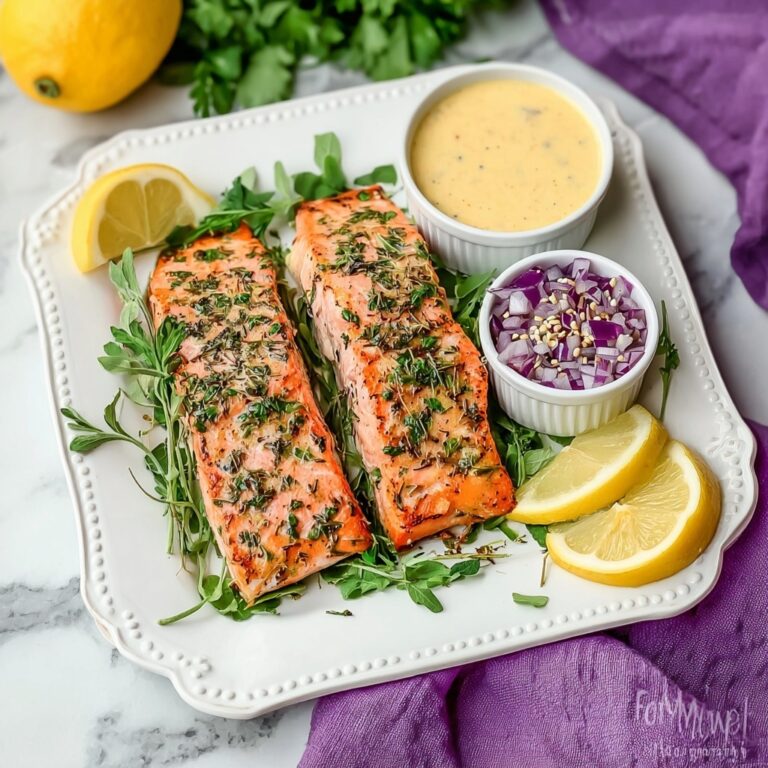 Herbes de Provence Baked Salmon with Zesty Lemon Mayo Recipe