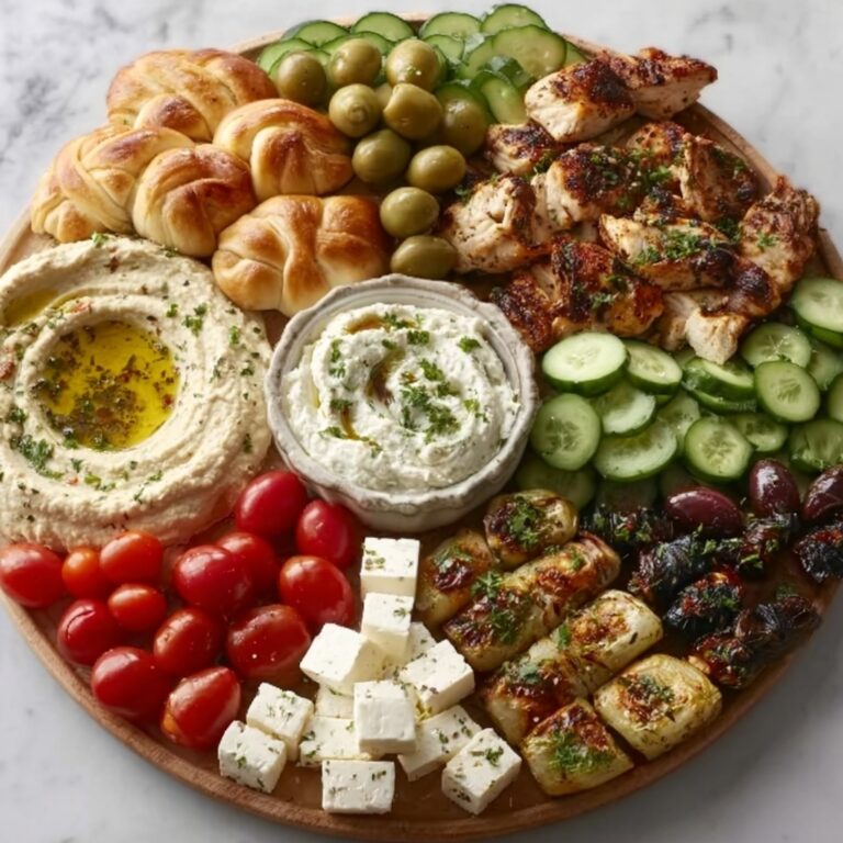 Mediterranean Mezze Tapas Cheese & Hummus Table Recipe