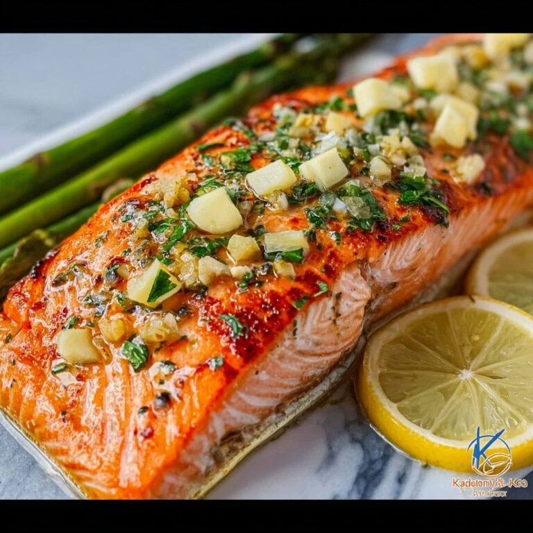 Savory Baked Salmon in Foil with Asparagus & Lemon Butter Recipe