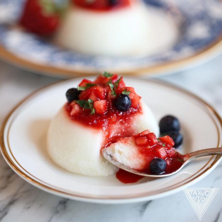 Easy Greek Yogurt Panna Cotta with Thyme Macerated Berries Recipe