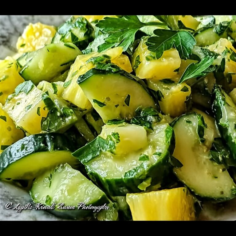 Light and Zesty Pineapple Cucumber Salad for Refreshing Snacking Recipe