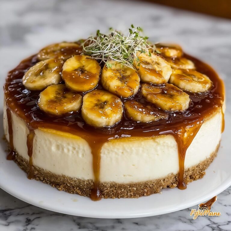 Caramelized Banana Cheesecake with Rum Glaze Recipe