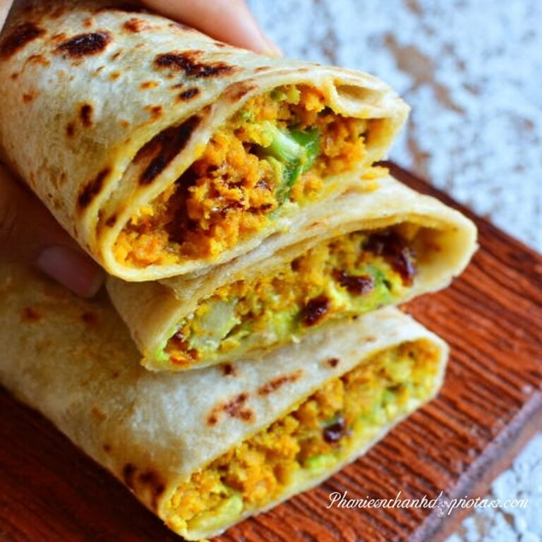 Scallion Pancake with Eggs and Spinach Recipe