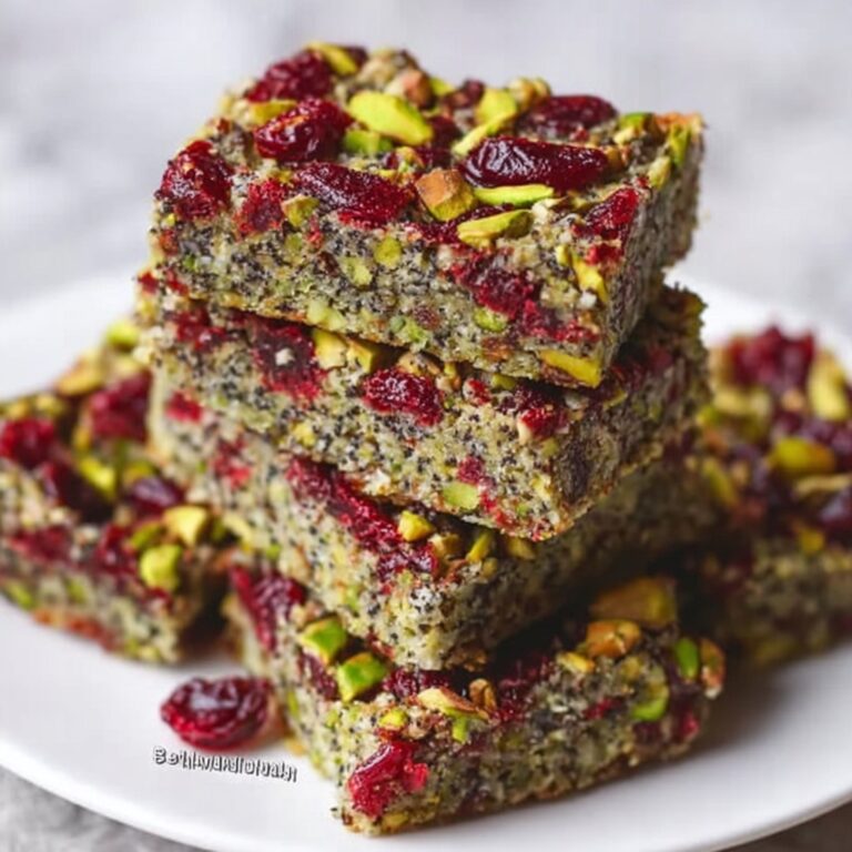 Pistachio Cranberry Chia Bars Recipe