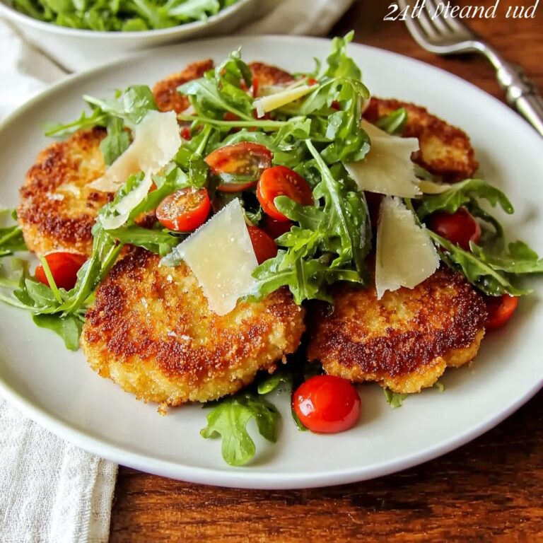 Crispy Chicken Milanese with Tomato Arugula Salad Recipe