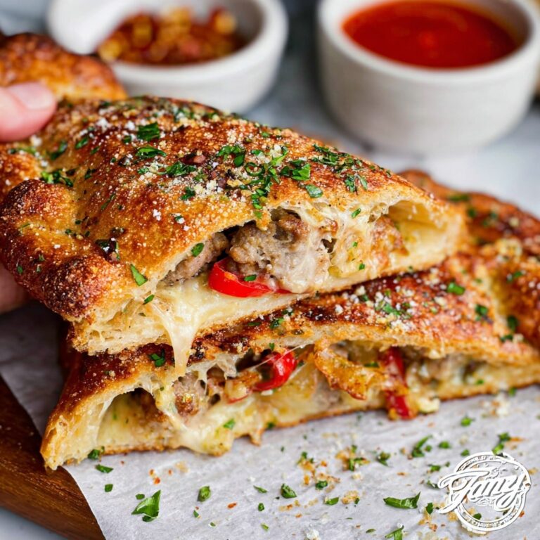 Homemade Calzones with Ricotta and Mozzarella Filling Recipe