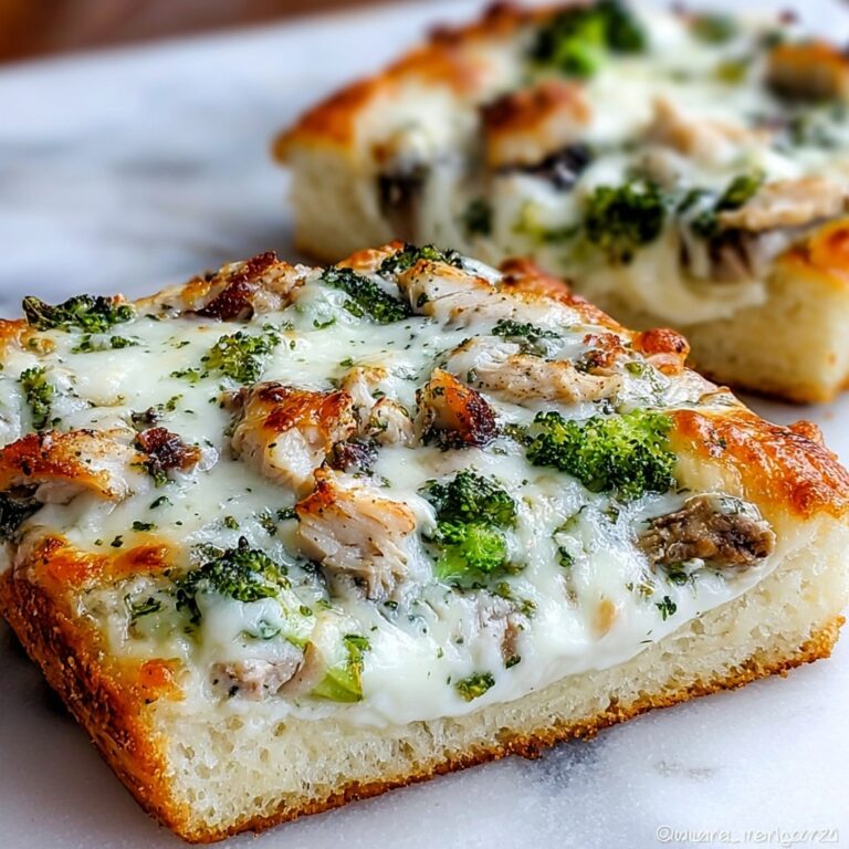 Garlic Parmesan Chicken & Broccoli Pizza Recipe