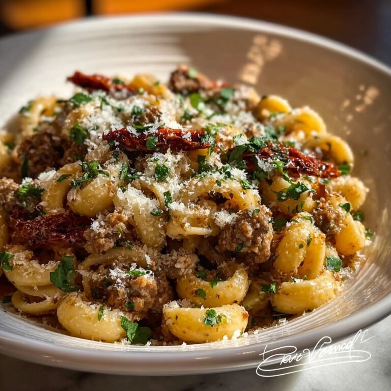Creamy Italian Sausage Ditalini Pasta with Sun-Dried Tomatoes Recipe