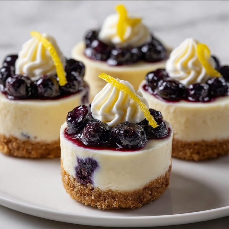 Healthy Mini Lemon Blueberry Cheesecakes Recipe