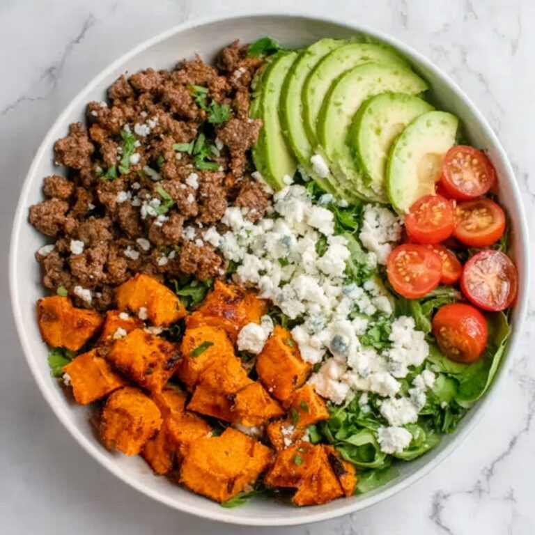 Cottage Cheese Ground Beef and Sweet Potato Bowls Recipe