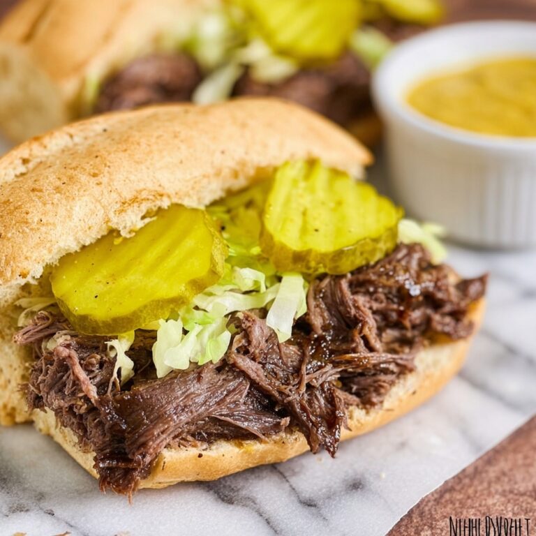 Slow Cooker Roast Beef Debris Po’ Boys Recipe