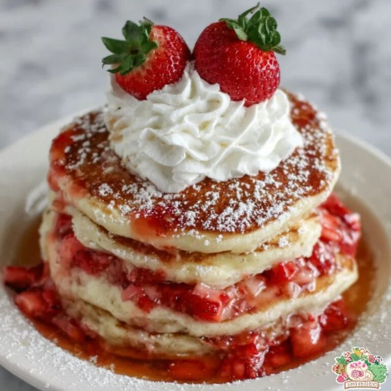 Fluffy Strawberry Cheesecake Pancakes Recipe