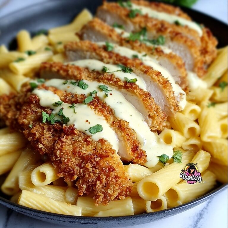 Crispy Chicken with Creamy Parmesan Pasta Recipe