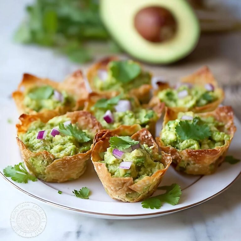 Guacamole Cups in Wonton Wrappers Recipe
