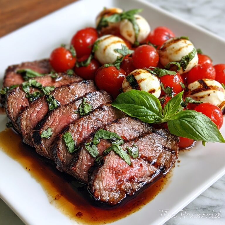 Balsamic Caprese Grilled Flank Steak Recipe