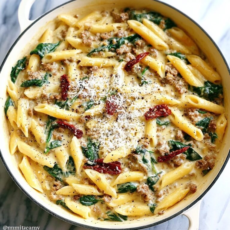 Creamy Tuscan Sausage Pasta Recipe