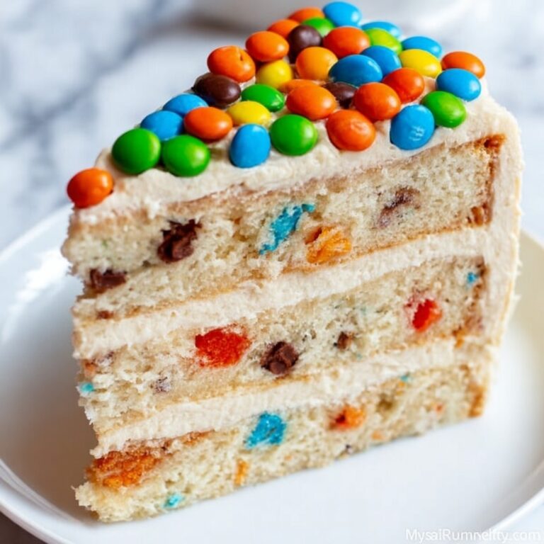 M&M’S Peanut Butter Cake with Peanut Butter Frosting Recipe